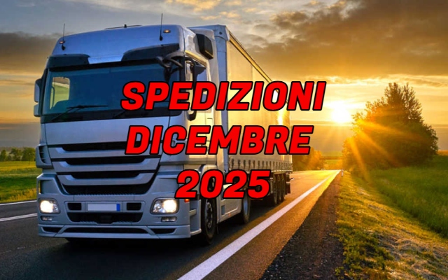 Avviso Spedizioni nel mese di Dicembre 2025