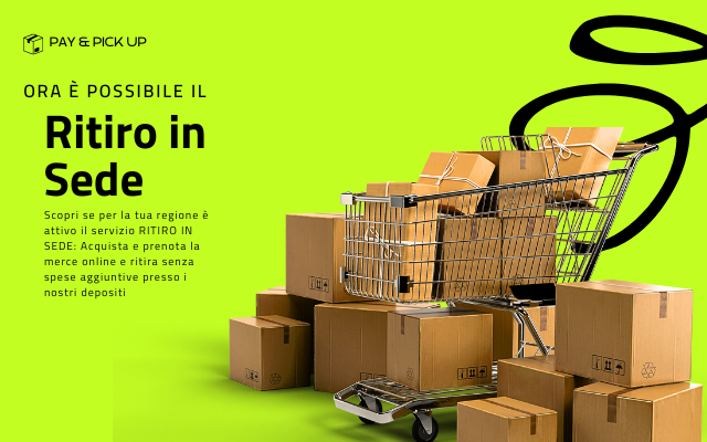 Da oggi è possibile il RITIRO IN SEDE