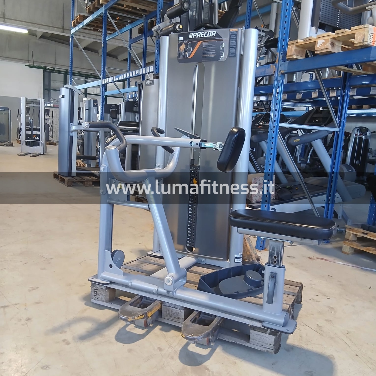 Seated Row Machine Precor Silver