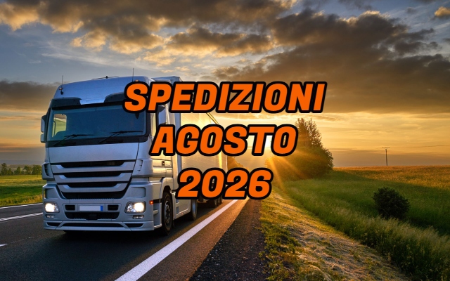 SPEDIZIONI AGOSTO 2026