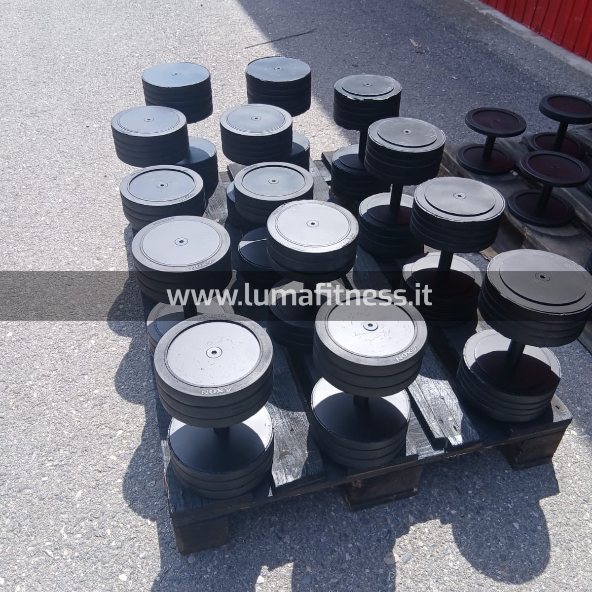 Manubri Usati gommati con rastrelliera 4-38 kg SOLO RITIRO IN SEDE - immagine 3