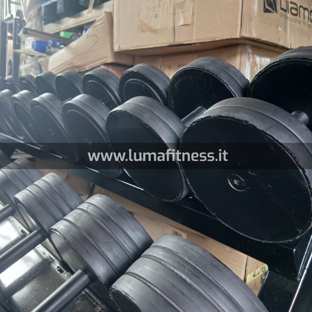 Manubri Usati gommati con rastrelliera 4-38 kg SOLO RITIRO IN SEDE - immagine 7